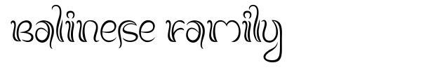 Balinese Family font preview